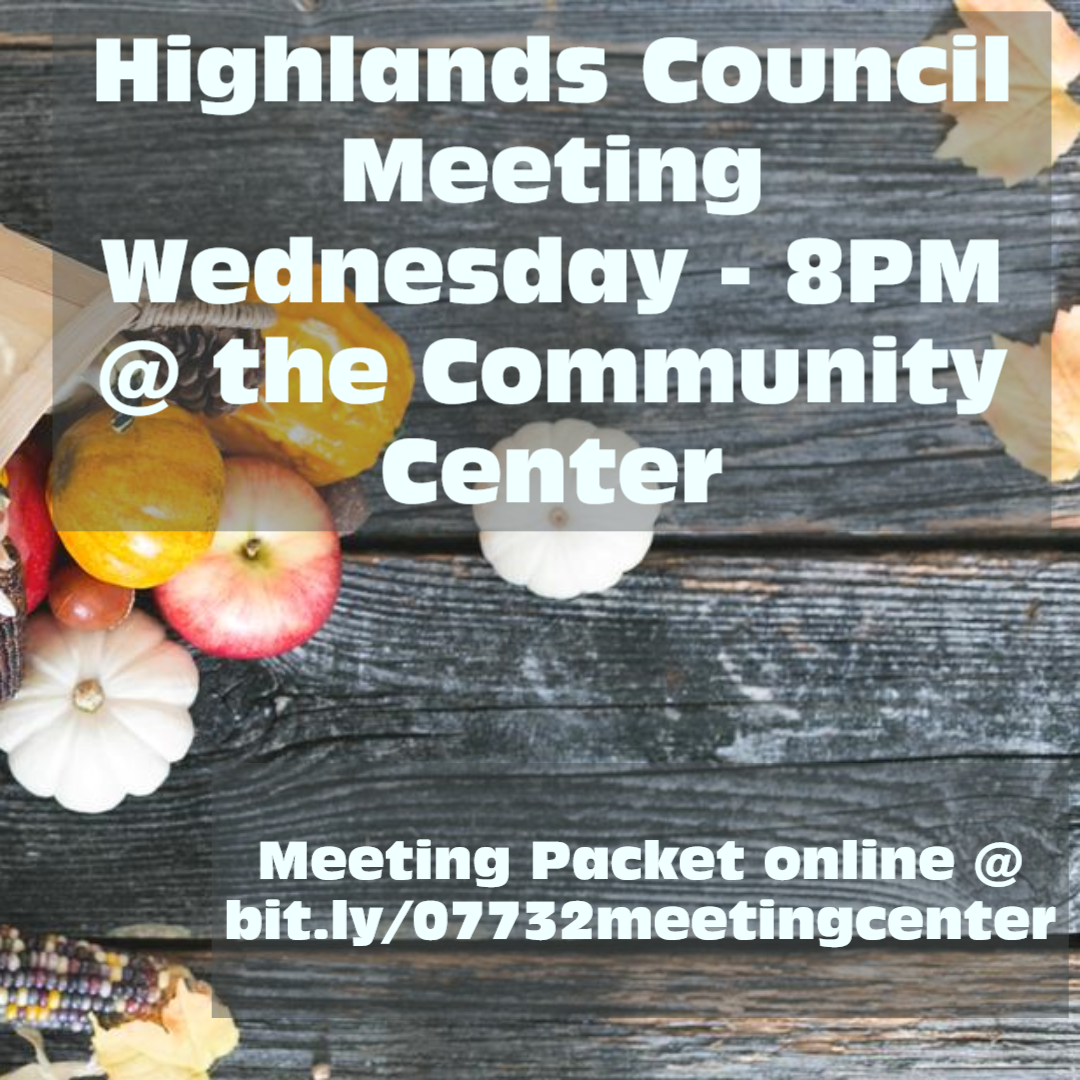 November Council Meeting Reminder - November 10 8PM
