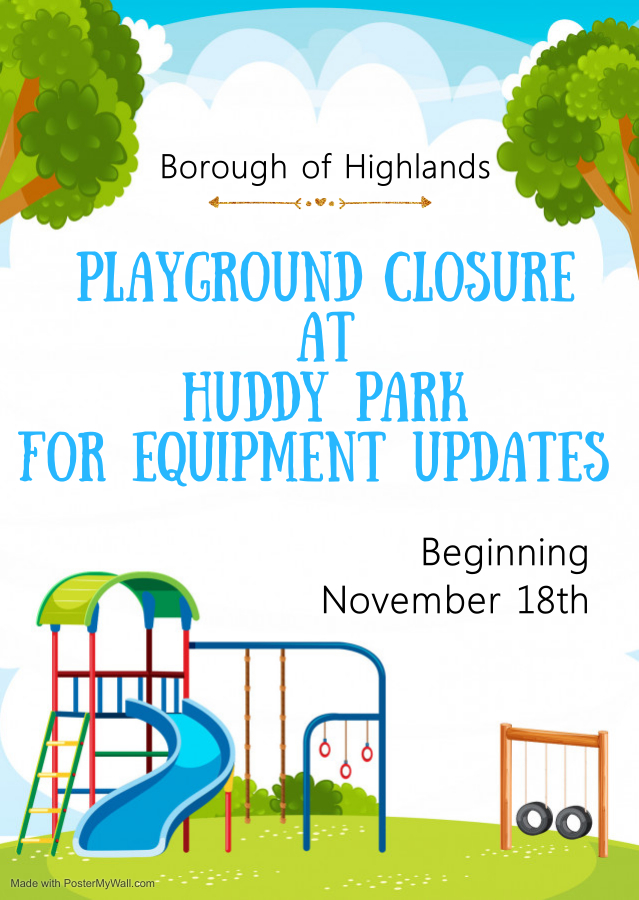Playground Closure at Huddy Park