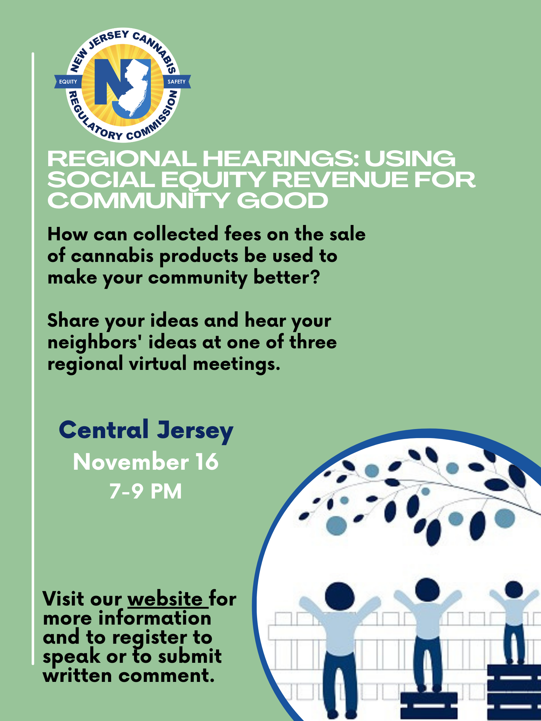 NJ Cannabis Regulatory Commission Hearing on Tax Revenue for Social Equality